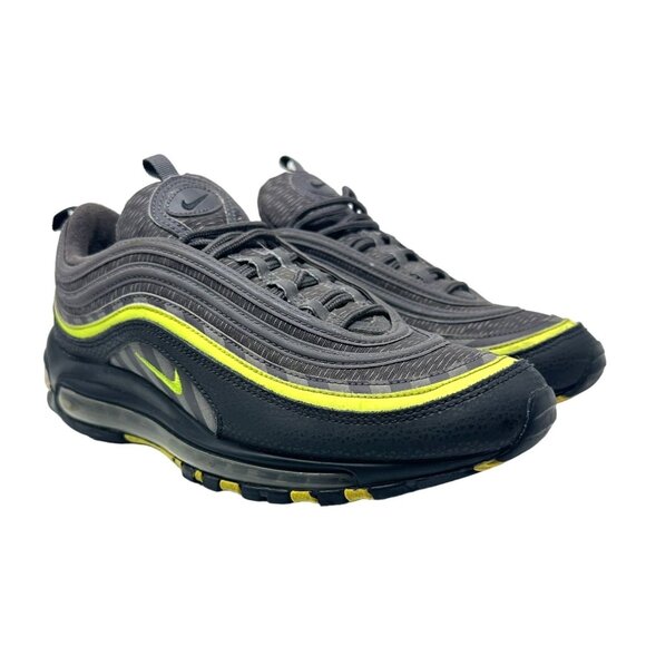 Nike Air Max 97 Thunder Grey Lime Blast Running Sneakers BV6057-001 Mens 9.5